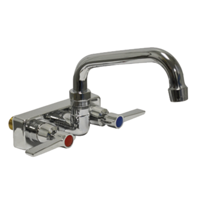 Advance Tabco K-125 4" Centers Splash Mounted Faucet with 6" Swing Spout