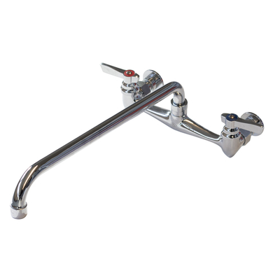 Advance Tabco K-105 8&quot; Centers Splash Mounted Heavy Duty Faucet with 14&quot; Swing Spout