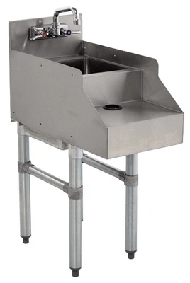 Advance Tabco SL-RS-18 18" W x 23" D x 33" H Stainless Steel Underbar Basics Blender Station with Dump Sink