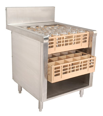 Advance Tabco PROR-19-24 24" W x 25" D Stainless Steel Prestige Underbar Glass Rack Storage Unit
