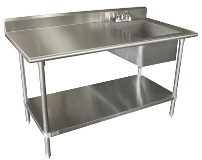Advance Tabco KMS-11B-305R 60" W x 30" D Stainless Steel 16 Gauge Work Table