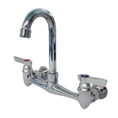 Advance Tabco K-159 8" Centers Splash Mounted Heavy Duty Faucet with 3.5 Gooseneck