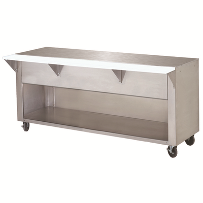 Advance Tabco STU-4-BS 62.44" W 20 Gauge 302 Stainless Steel Open Cabinet Base Solid Top Table