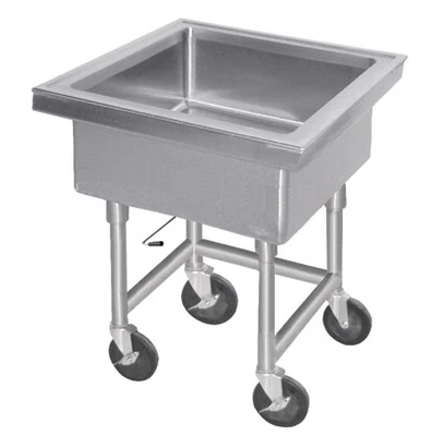 Advance Tabco 9-FMS-12 34" H x 24" W x 24" D Stainless Steel Portable Soak Sink