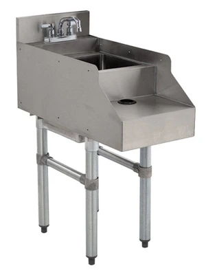 Advance Tabco CR-RS-18 18" W x 26" D x 33" H Stainless Steel Underbar Basics Blender Station with Dump Sink
