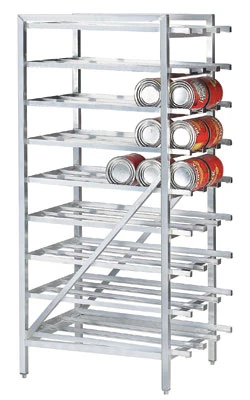 Advance Tabco CR10-162 162 Cans Size #10 or 216 Cans Size #5 Aluminum Stationary Can Rack