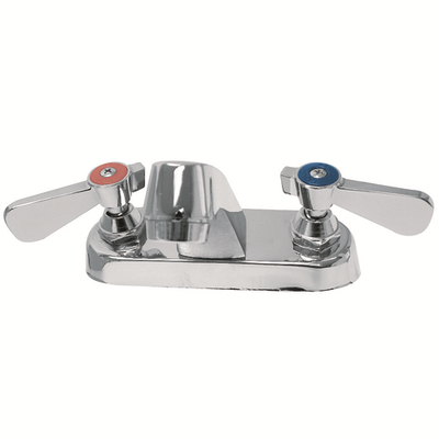 Advance Tabco K-22 4" Centers Chrome Plated 3 Hole Deck Mounted Lavatory Faucet