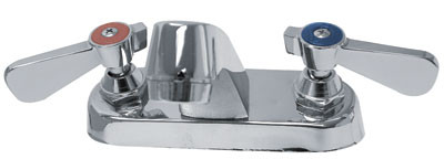 Advance Tabco K-22 4" Centers Chrome Plated 3 Hole Deck Mounted Lavatory Faucet
