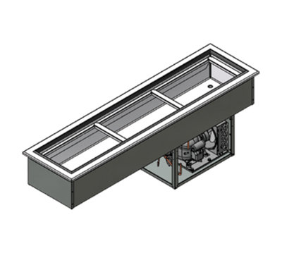 Advance Tabco DISLRCP-3 3 Pans Stainless Steel Drop-In Slim Series Cold Food Well Unit - 115 Volts