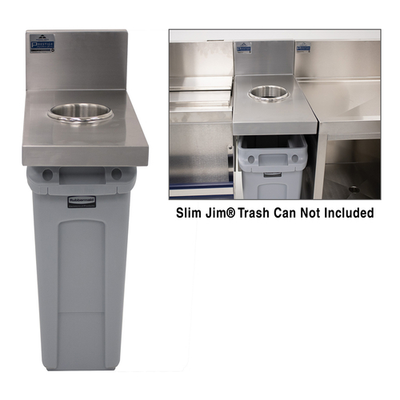 Advance Tabco PRSJT-12 12&quot; W x 25&quot; D x 19&quot; H 20 Gauge 300 Stainless Steel Prestige Trash Receptacle Cover