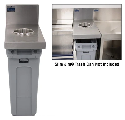 Advance Tabco PRSJT-12 12" W x 25" D x 19" H 20 Gauge 300 Stainless Steel Prestige Trash Receptacle Cover