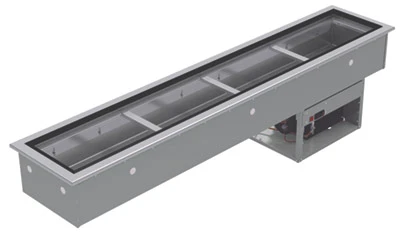 Advance Tabco DISLRCP-4 4 Pans Stainless Steel Drop-In Slim Series Cold Food Well Unit - 115 Volts