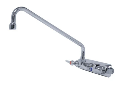 Advance Tabco K-111 8" Splash Mounted T&amp;S Heavy Duty Faucet with 14" Swing Spout