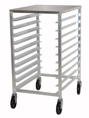 Advance Tabco PR10-3ST Aluminum End Loading Mobile 10 Full Size Pan Rack