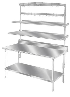 Advance Tabco SWT-108 108" W Stainless Steel Double Hooks Pot Rack