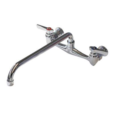 Advance Tabco K-119 8" Centers Splash Mounted Heavy Duty Faucet with 16" Swing Spout