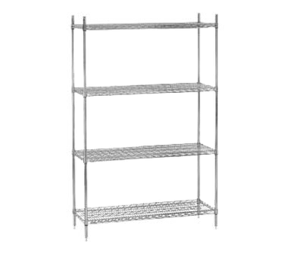Advance Tabco ECC-1872 72" W x 18" D Chrome 4 Shelves Special Value Shelving Unit