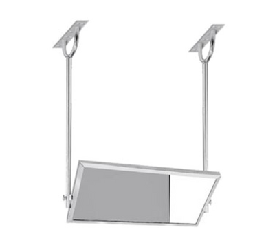 Advance Tabco MI-60 62.5&quot; W x 25.5&quot; D Square Tubular Stainless Steel Frame Ceiling Mounted Tilting Demo Mirror