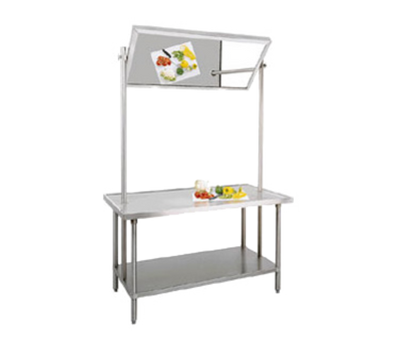 Advance Tabco VSS-DT-366 72" W x 36" D Square Tubular Stainless Steel Frame Demo Mirror