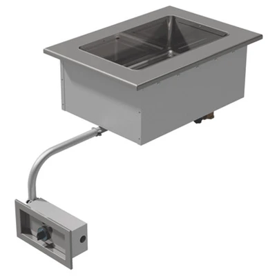 Advance Tabco DISW-1-240 1 Full Size Pan 304 Stainless Steel Drop-In Electric Hot Food Well Unit with Drain - 208-240 Volts