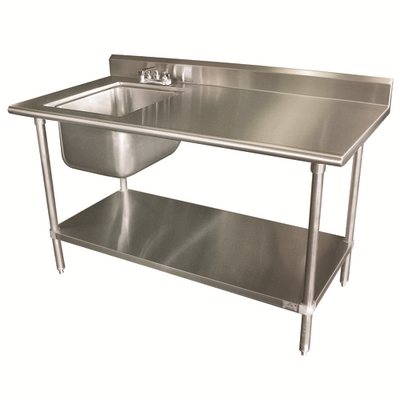 Advance Tabco KMS-11B-305L 60" W x 30" D Stainless Steel 16 Gauge Work Table