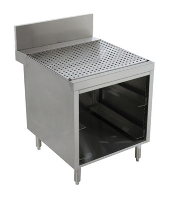 Advance Tabco PRCR-24-24 24" W x 30" D Stainless Steel Drainboard Top Prestige Underbar Glass Rack Storage Unit
