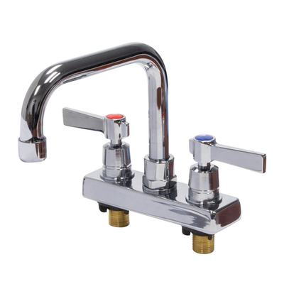 Advance Tabco K-124 4&quot; Centers Chrome Plated 6&quot; Swivel &quot;D&quot; Style Deck Mounted Faucet