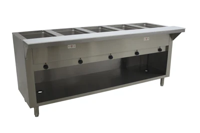 Advance Tabco SW-5E-240-BS 5 Pans Stainless Steel Sealed Well Electric Hot Food Table - 208-240 Volts