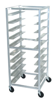 Advance Tabco OT20-3 26" W x 28" D x 69.25" H Aluminum Full Height Mobile Oval Tray Rack