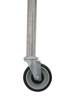 Advance Tabco TA-25EG 5" Dia. Swivel Casters with Galvanized Legs for 24" Tall Tables &amp; Mixer Stands