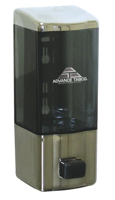 Advance Tabco 7-PS-12 20 Oz. Chrome Plated Plastic Body Wall Mount Manual Soap Dispenser
