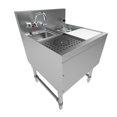 Advance Tabco PRSP-25-24 24" W x 25" D Stainless Steel Prestige Sink Prep Station