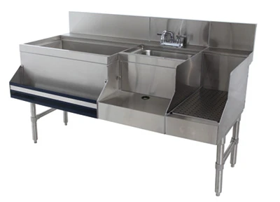 Advance Tabco PRU-24-60L-10 60" W x 30" D x 36" H Stainless Steel Prestige Uni-Serv Speed Bar