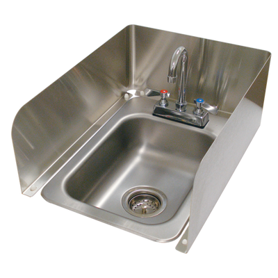 Advance Tabco K-614B 15.5" W Removable 3-Sided Splash for Counter-Mount Drop-In Sink
