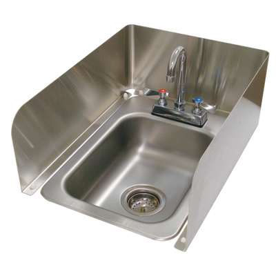 Advance Tabco K-614B 15.5" W Removable 3-Sided Splash for Counter-Mount Drop-In Sink