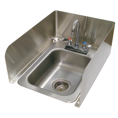 Advance Tabco K-614B 15.5" W Removable 3-Sided Splash for Counter-Mount Drop-In Sink