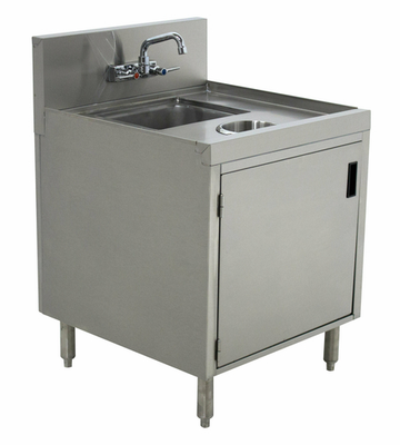 Advance Tabco PRWC-19-18-DR 18" W x 25" D x 30" H Stainless Steel Prestige Wet and Dry Waste Cabinet