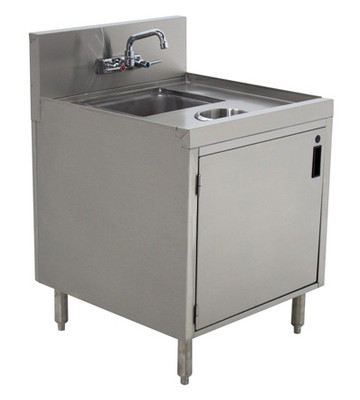 Advance Tabco PRWC-19-18-DR 18" W x 25" D x 30" H Stainless Steel Prestige Wet and Dry Waste Cabinet