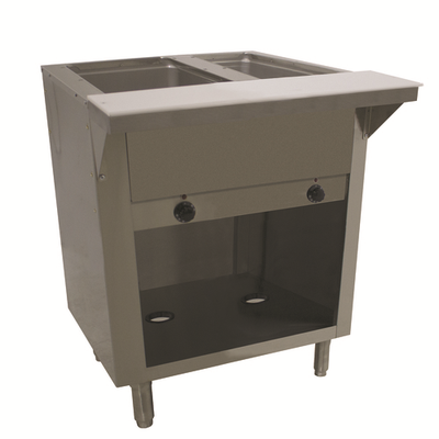 Advance Tabco SW-2E-120-BS 2 Pans Stainless Steel Sealed Well Electric Hot Food Table - 120 Volts