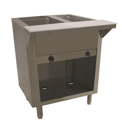 Advance Tabco SW-2E-120-BS 2 Pans Stainless Steel Sealed Well Electric Hot Food Table - 120 Volts