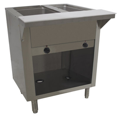 Advance Tabco SW-2E-120-BS 2 Pans Stainless Steel Sealed Well Electric Hot Food Table - 120 Volts