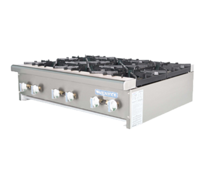 Turbo Air TAHP-36-6-LP Countertop Liquid Propane Radiance Hotplate - 192,000 BTU