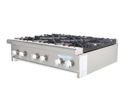 Turbo Air TAHP-36-6-LP Countertop Liquid Propane Radiance Hotplate - 192,000 BTU