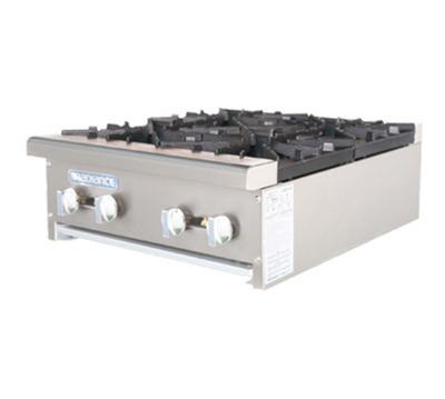 Turbo Air TAHP-24-4-LP Countertop Liquid Propane Radiance Hotplate - 128,000 BTU