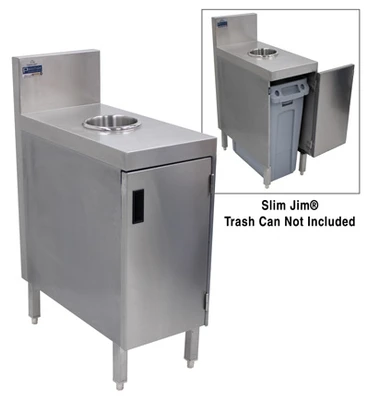 Advance Tabco PRSJT-12-DR 12" W x 25" D x 36" H 20 Gauge 300 Stainless Steel Prestige Trash Receptacle Cabinet with Door
