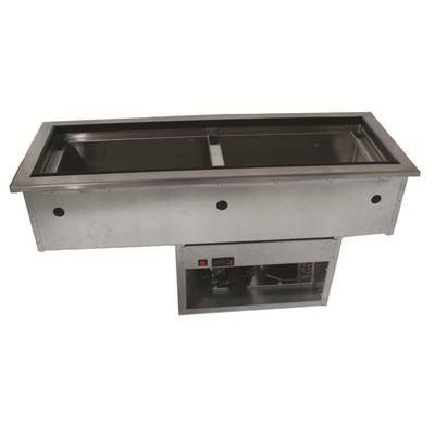 Advance Tabco DISLRCP-2 2 Pans Stainless Steel Drop-In Slim Series Cold Food Well Unit - 115 Volts