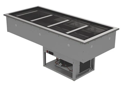 Advance Tabco DIRCP-4 4 Pans Stainless Steel Drop-In Refrigerated Cold Pan - 115 Volts