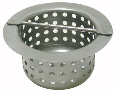 Advance Tabco FT-2 4" W x 4" D x 4H Replacement Strainer Basket for Floor Trough