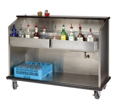 Advance Tabco AMS-5B 62.25&quot; W Stainless Steel Interior with Open Storage Portable Bar