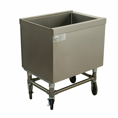 Advance Tabco SCI-MIC-24 24&quot; W x 18.75&quot; D Stainless Steel Portable Underbar Basics Ice Bin